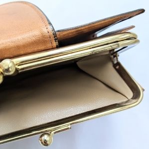 Rolfs Vtg Tan Cowhide Leather Wallet, 5.5 x 3.5"